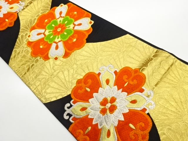 JAPANESE FUKURO OBI / WOVEN FLOWER CREST